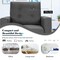 Costway Modern Tufted Accent Chair Fabric Armchair Single Sofa w/ Rubber Wood Legs Blue\ Beige\Grey